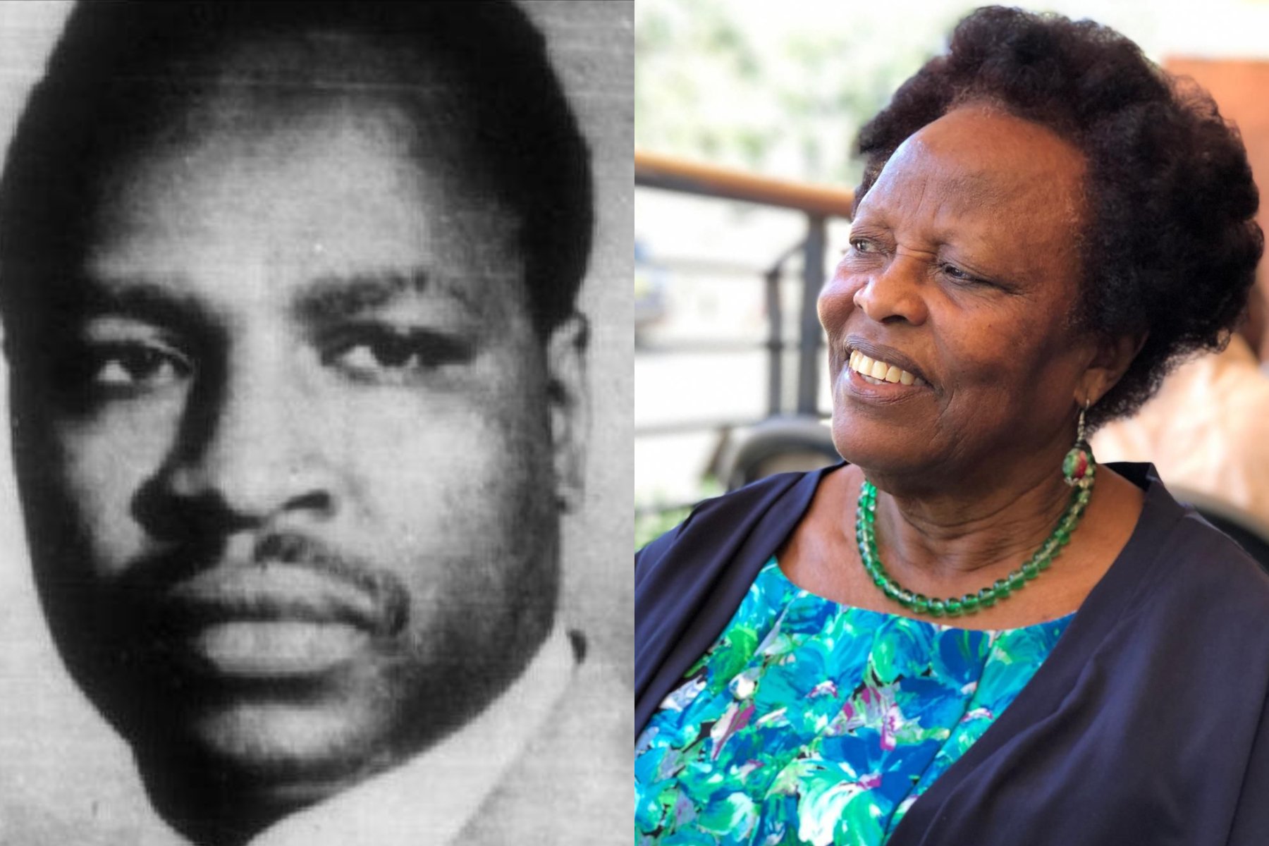 Collage photo of JM Kariuki and Terry Wanjiru.